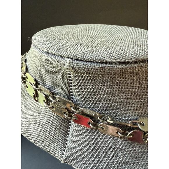 Vintage Chain Link Long Necklace Layered Silver Tone Stackable Old Money Career - Picture 4 of 7